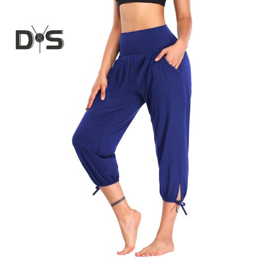 Pantaloni scurți pentru femei, talie elastică, casual, cu buzunare, cu șireturi, culoare solidă, pantaloni de ciclism pentru alergare