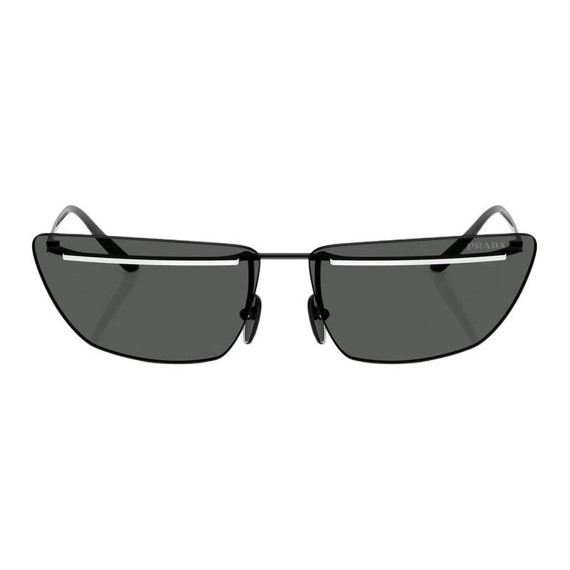 Prada Brand Letter Logo Metal Butterfly Sunglasses Women's Black