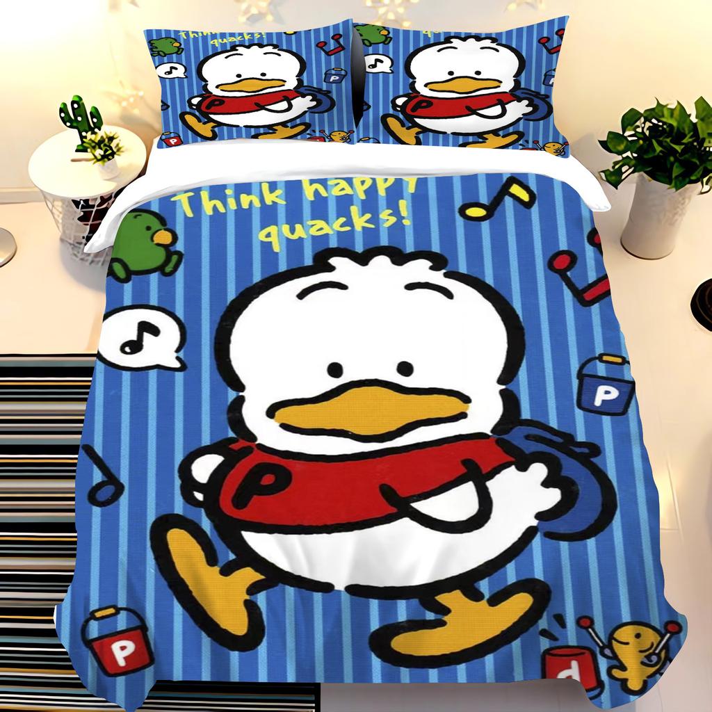 Copripiumino Paperella Anime Cartone Animato Pekkle Pelle-Amichevole E Traspirante Trapunta Stampata Carina Calda Biancheria da Letto Sanrio