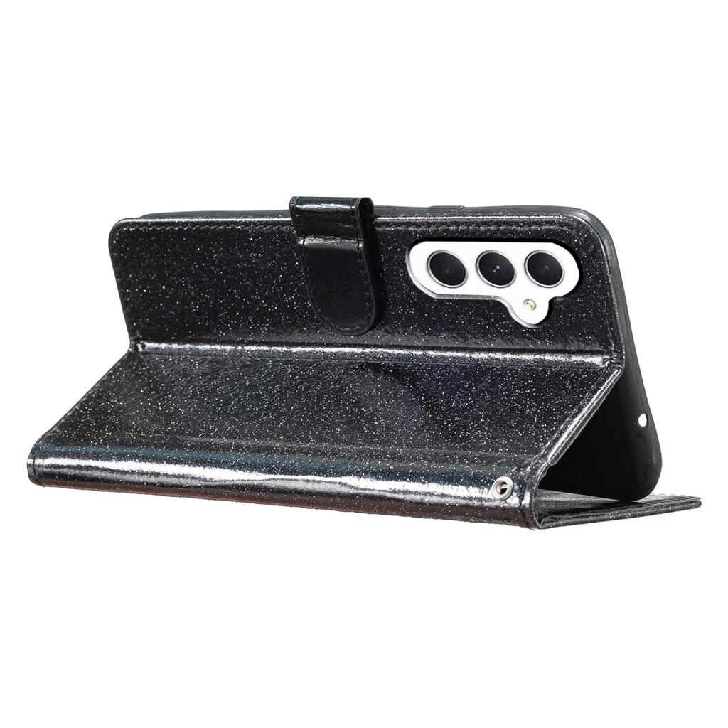 For Samsung Galaxy A16 5G/A16 4G Wallet Case Glitter Anti-Scratch Leather Phone Cover Stand