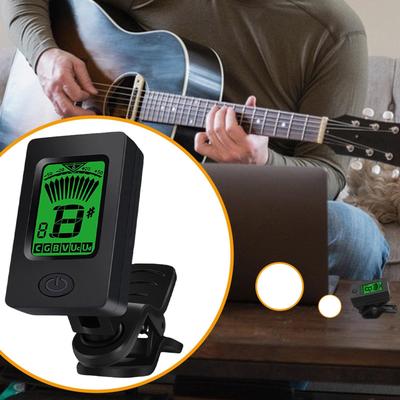 Guitar Tuner Clip Tuner For Bass Ukuleles Tuning Tuner With LCD Display Digital Tuner For Stringed Instrument