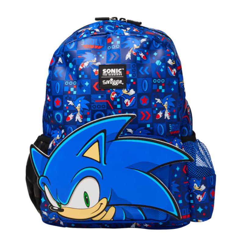 Smiggle Australia Sonic Cartoon Large Waterproof School Backpack for Kids