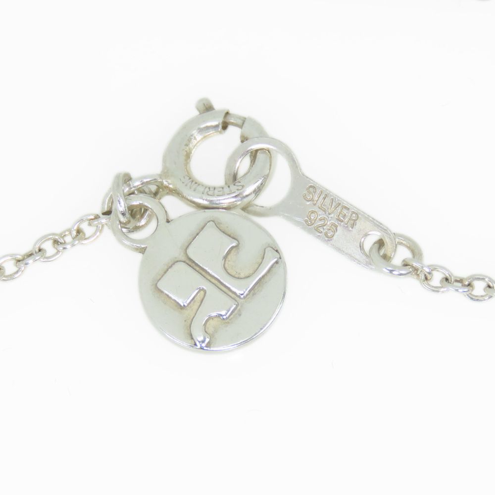 Used courreges Necklace Silver925 2.6g Silver ribbon