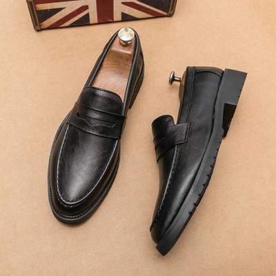 Breathable British Style Men Loafers Summer Casual Slip On Leather Shoes for Teens Wedding Formal Business