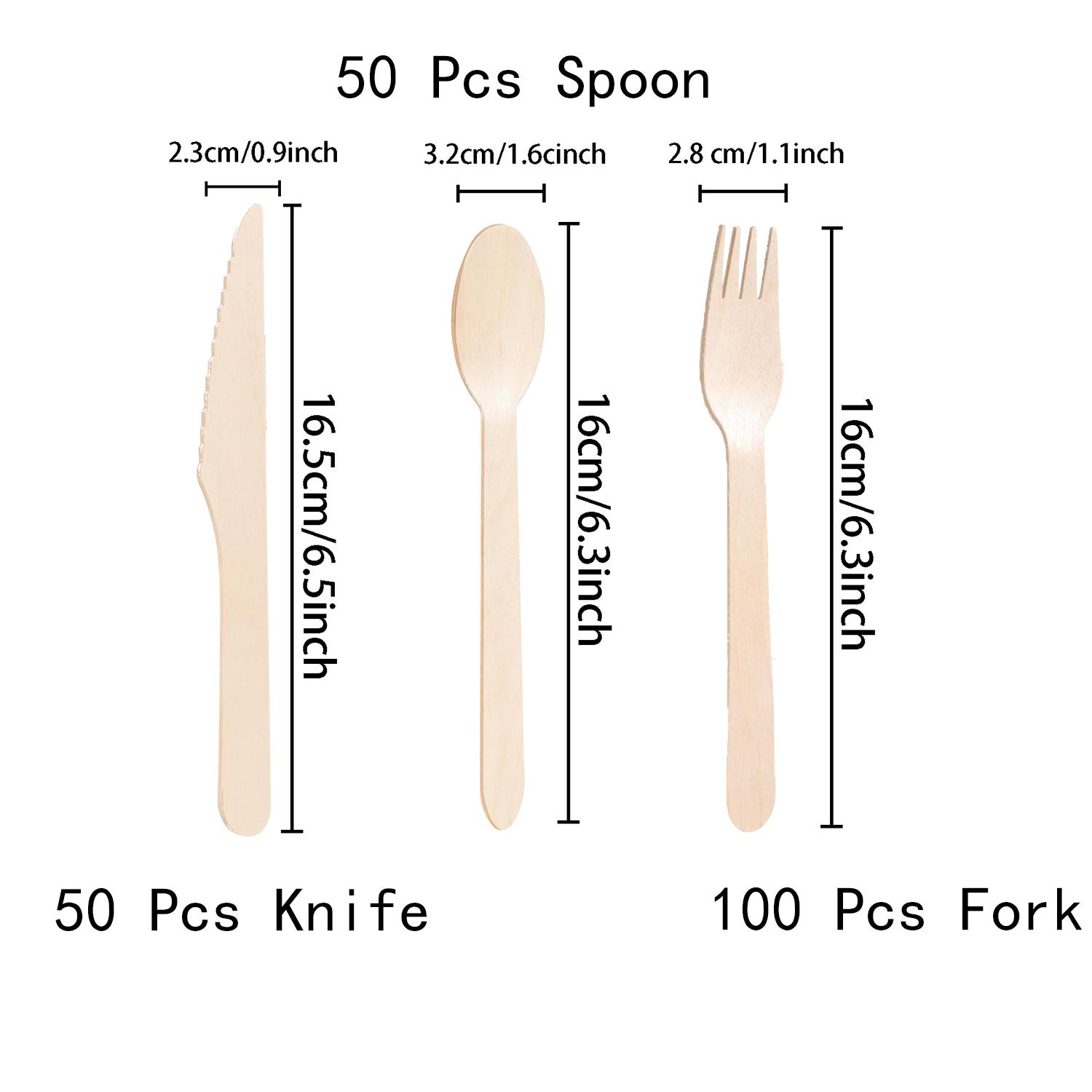 

200 шт./наборы Праздничные салфетки Праздничный 6,3-дюймовый одноразовый березовый десертный нож, вилка и ложка набор можно использовать для семейного ужина