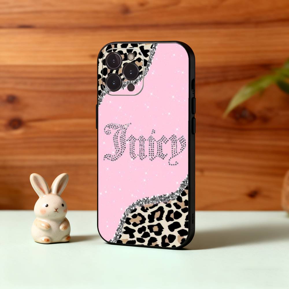 Pink J-Juicys C-Coutures Phone Case For iPhone17 16 15 14 13 12 11 Pro Max Plus,5G Soft Black Case