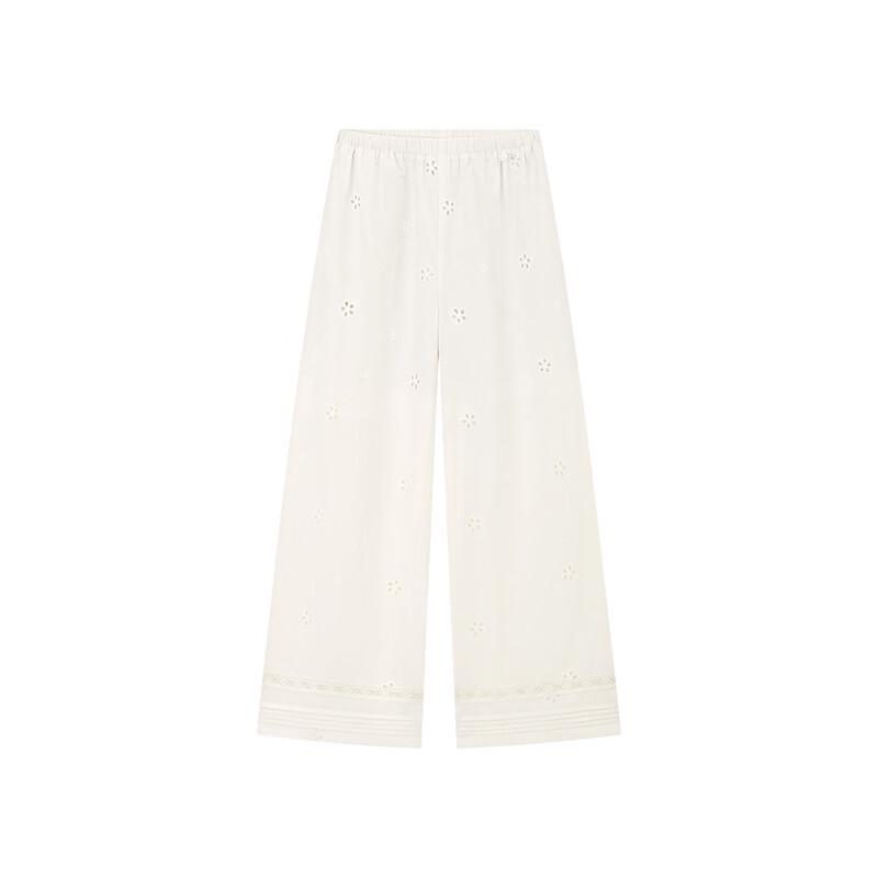 ELLE KIDS Girls' Floral Embroidery Casual Long Pants