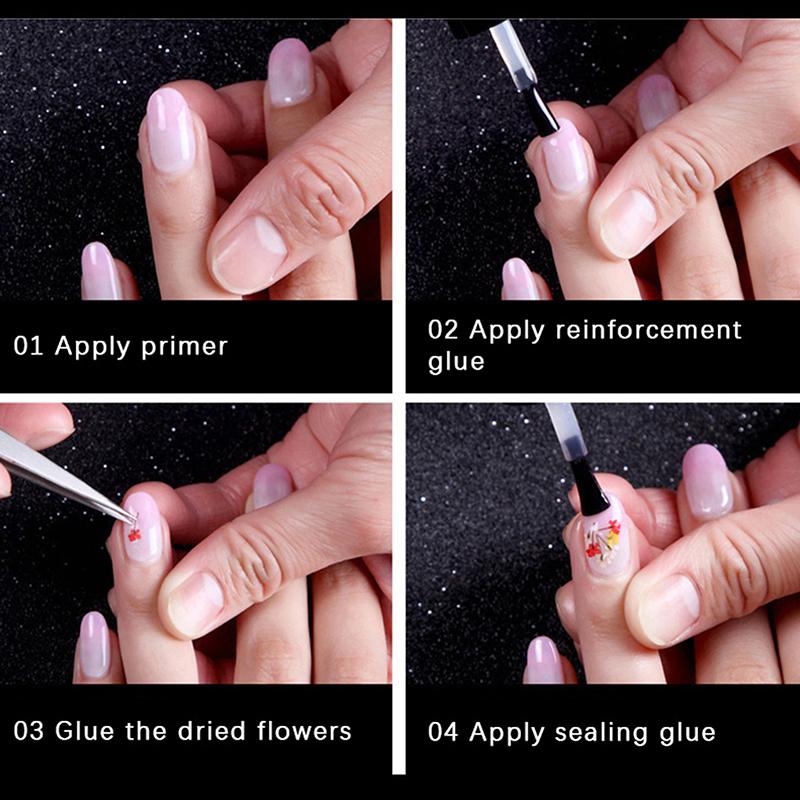 Flower Nail Art Decoration Real Mini Dried Blossom Natural Floral Stickers Nail Charms Diy Manicure Nails Accessories Home Salon