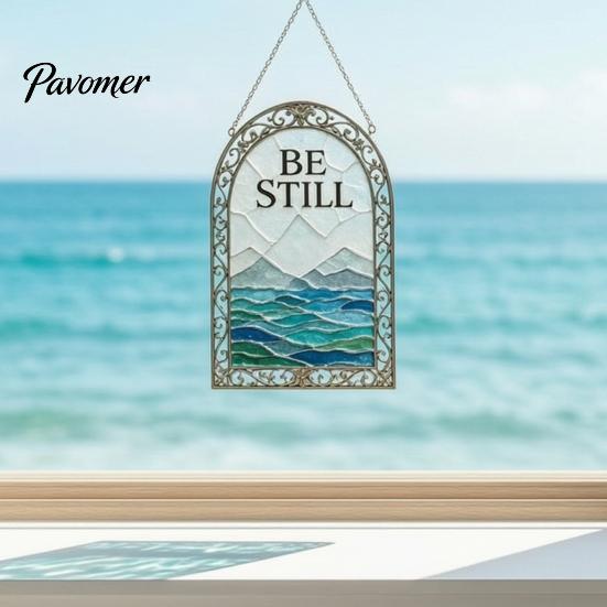 Elegant Courtyard Ornament Sea Glass Style Acrylic Suncatcher, Colorful Light Catching Hanging Ornament, Decorative Catcher for Garden Sun Home