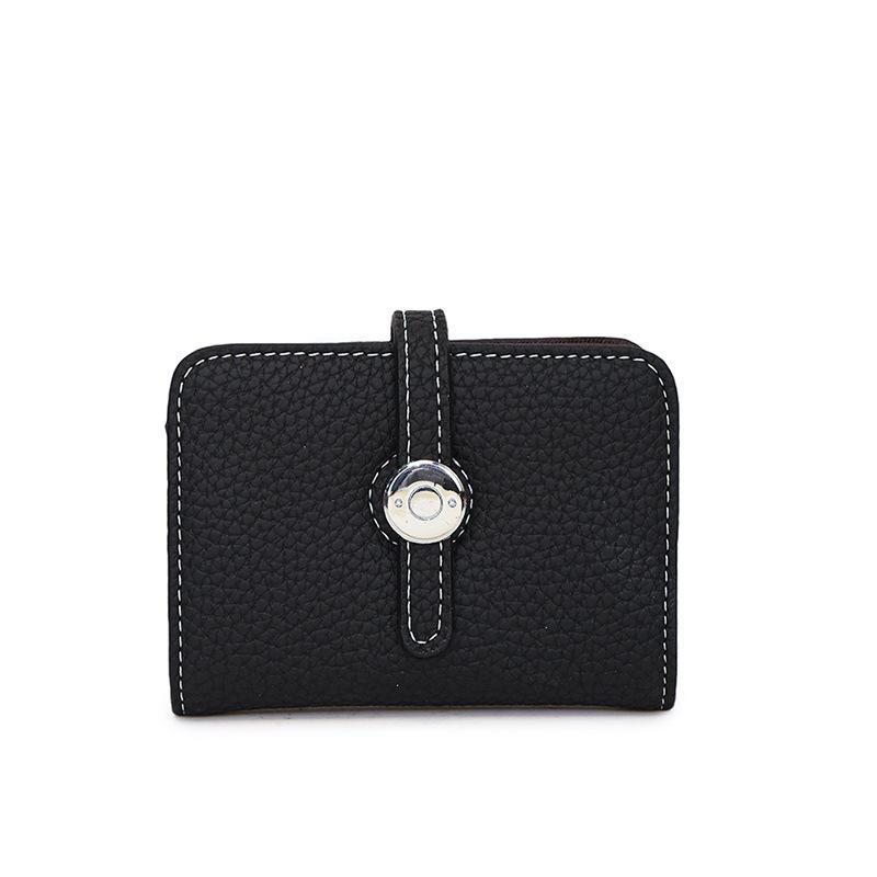 Short wallet Women's folding large-capacity wallet New texture casual clutch wallet