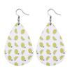 Fashion Leather Earrings Lightweight Faux Leather Leaf Earrings Teardrop Dangle Handmade For Women Girls Jewelry Wholesale