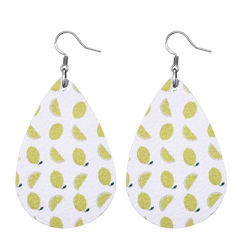 Fashion Leather Earrings Lightweight Faux Leather Leaf Earrings Teardrop Dangle Handmade For Women Girls Jewelry Wholesale