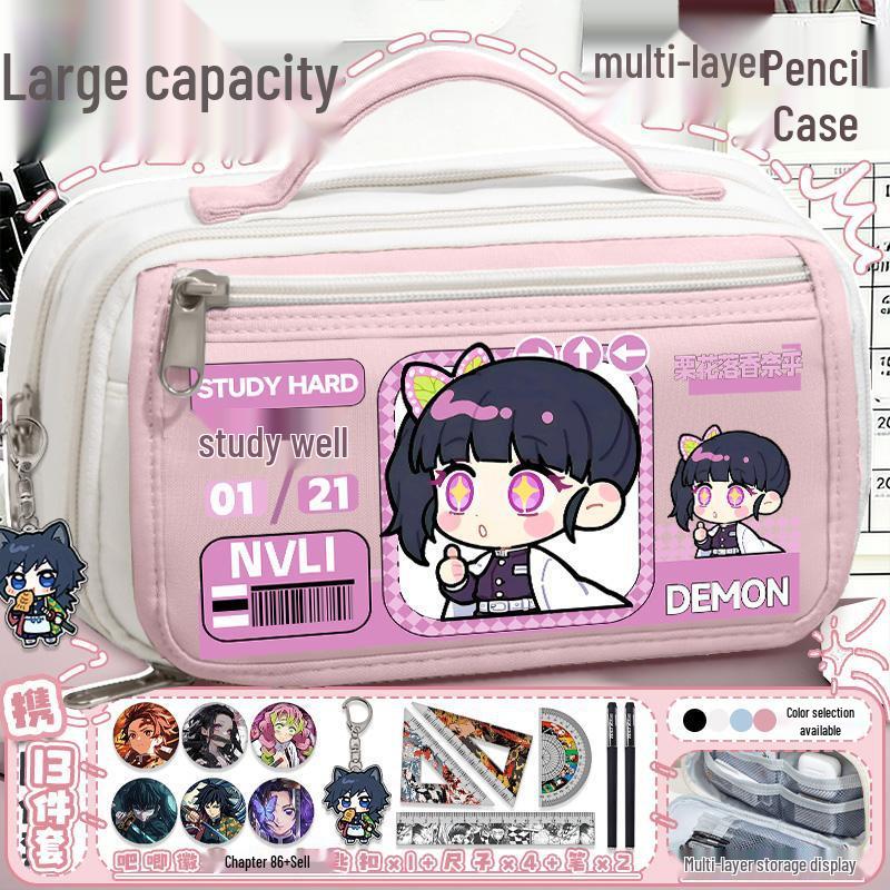 Demon Slayer Mitsuri Kanroji Large Capacity Pencil Case for Students