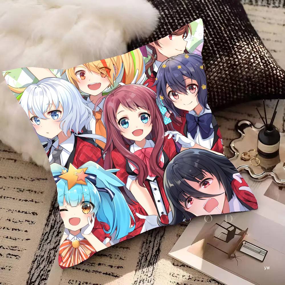 

Anime Z-Zombie Land Saga Pillow Case Fashion Square Pillowcase Bedroom Sofa Room Ins Decoration Leisure 12x12Inch