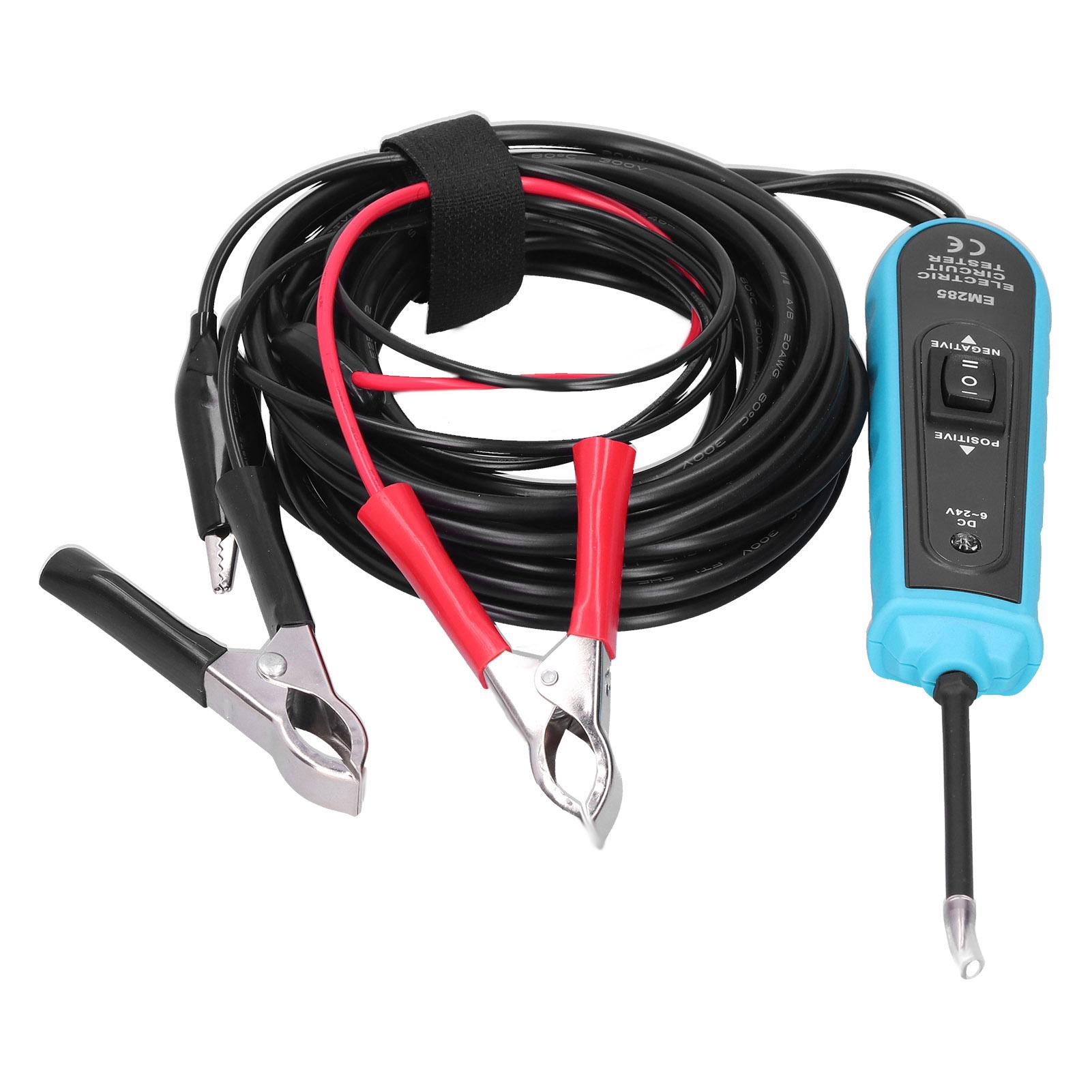 

EM285 Автомобильный тестер электрических цепей 6-24 В постоянного тока Защита от перегрузки со съемным щупом для проверки цепей