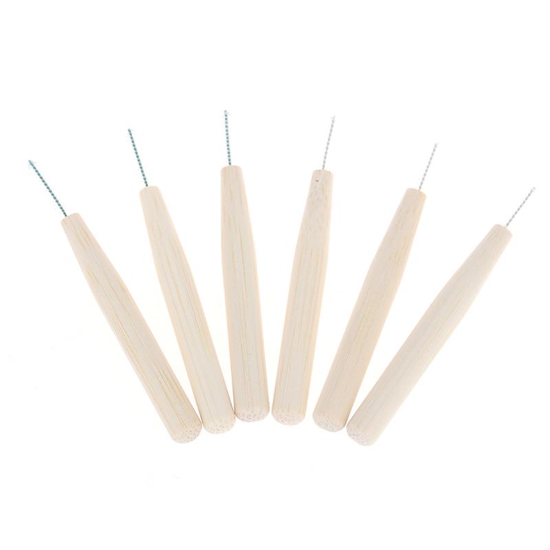 30Pcs Bamboo Interdental Brushes Dental Floss Cleaners Teeth Brush Toothpick