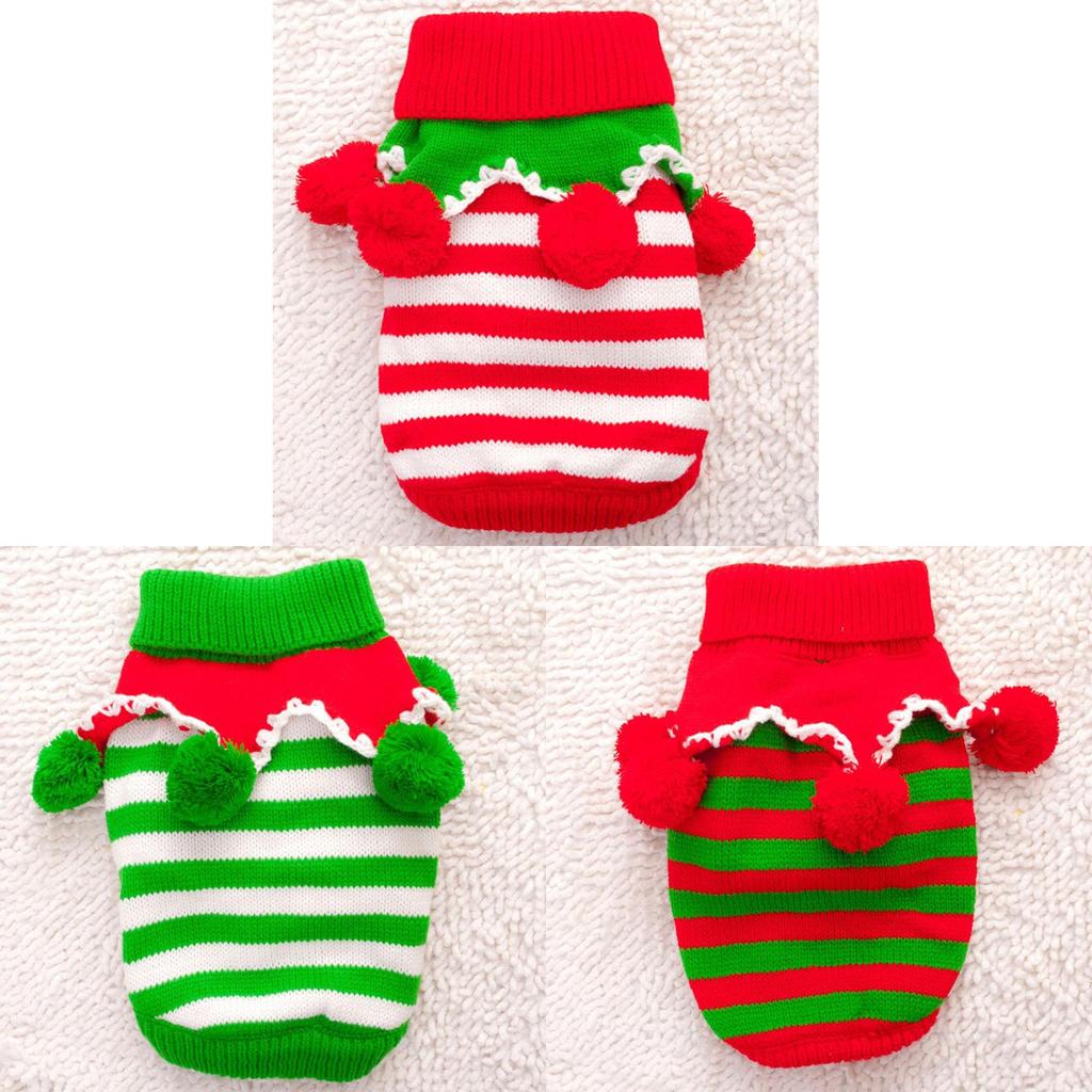 Cozy Pet Dog And Cat Sweater Christmas Themed Winter Warm Thick Acrylic Clothing