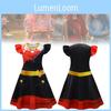 2024 Descendants 4 The Rise Of Stylish Red Ruffled Sleeve Dress With Cute Handbag For Kids