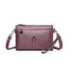 Vintage PU-Leder Mini-Tasche mit zwei Reißverschlusstaschen, Crossbody-Tasche, vielseitige Handgelenktasche für Einkäufe, den Alltag und Wochenendausflüge