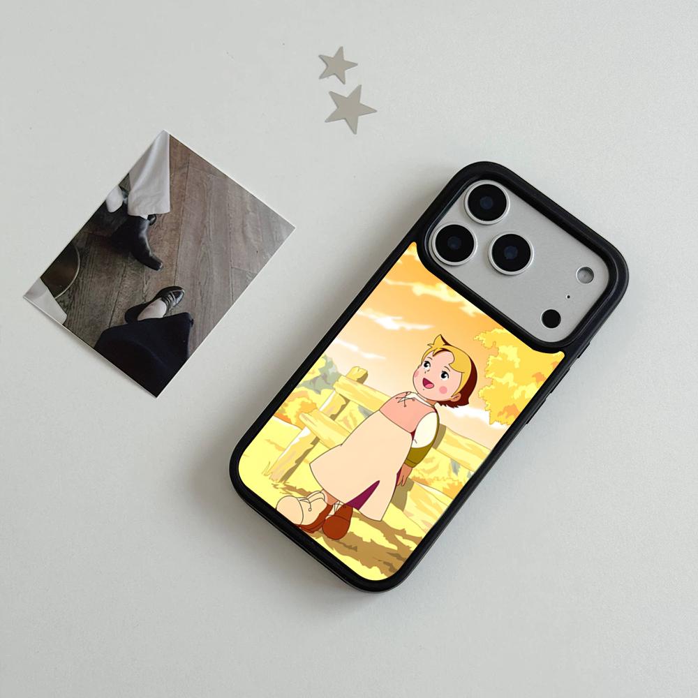 H-Heidi Cartoon Phone Case For IPhone 17 Air 16 15 14 Plus 13 12 11 Pro Max Dual Tone Hard PC Fashion Protective Cover