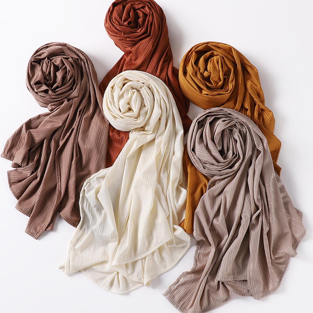 Women's Striped Knitted Headscarf – Malay Indonesian Hijab