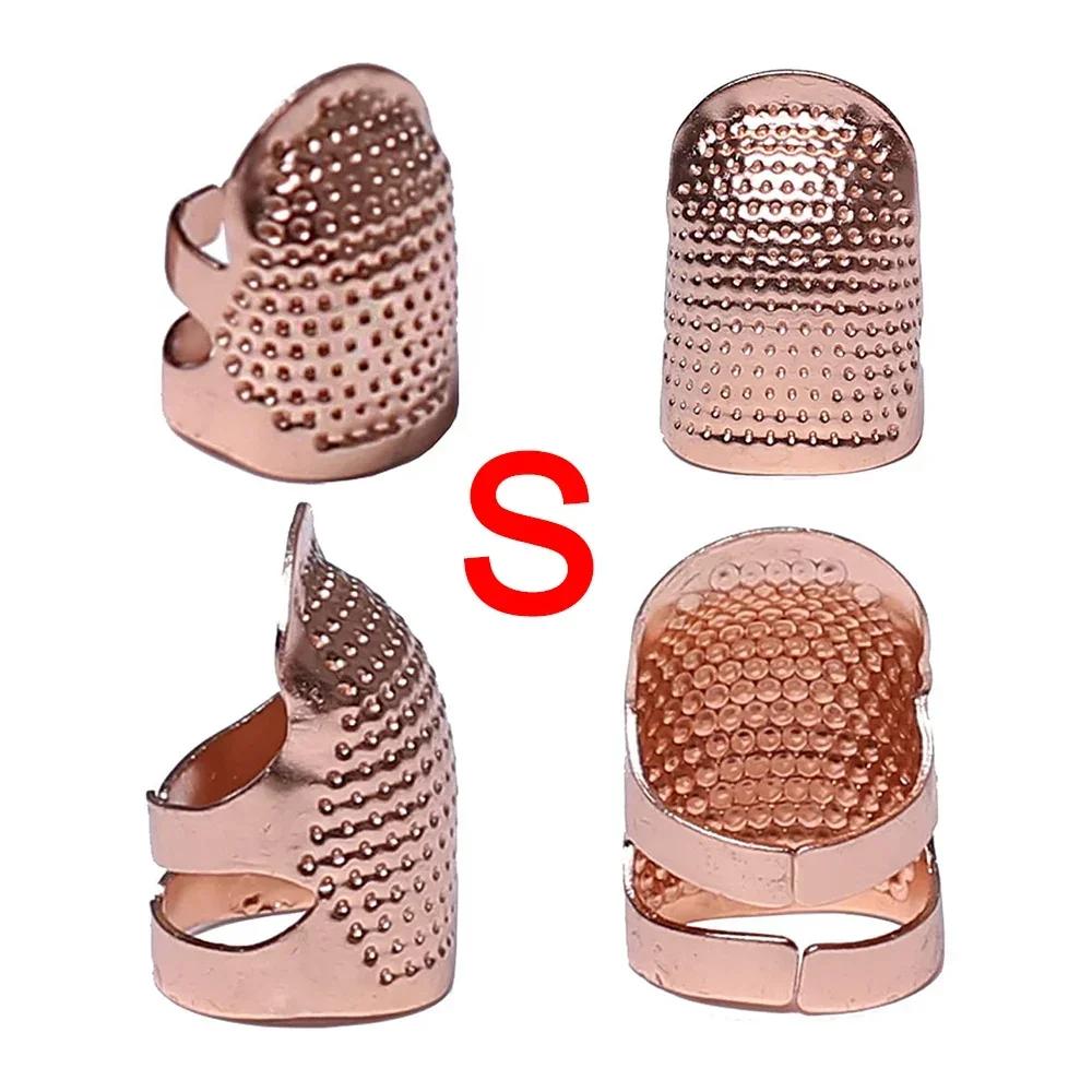 

1/10pcs Adjustable Vintage Sewing Thimble Handmade Non-slip Embroidery Against Ring Vintage Needle Presser Hoop Finger Holders 1PC