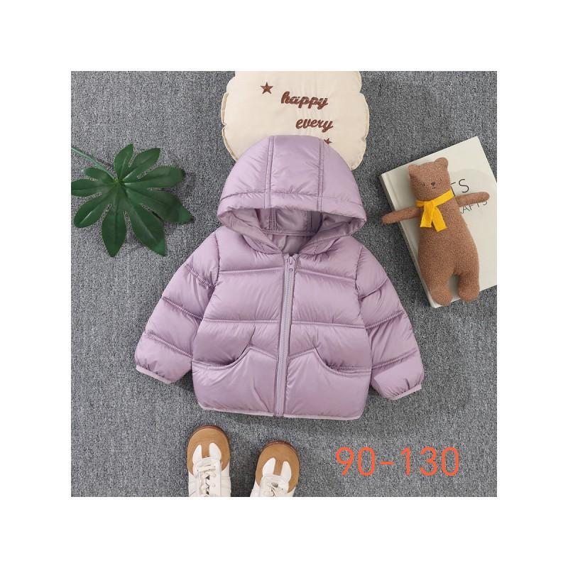 Kids Winter Puffer Jacket With Hood Soft Thick Cotton-Padded Coat Boys Girls 90-130cm