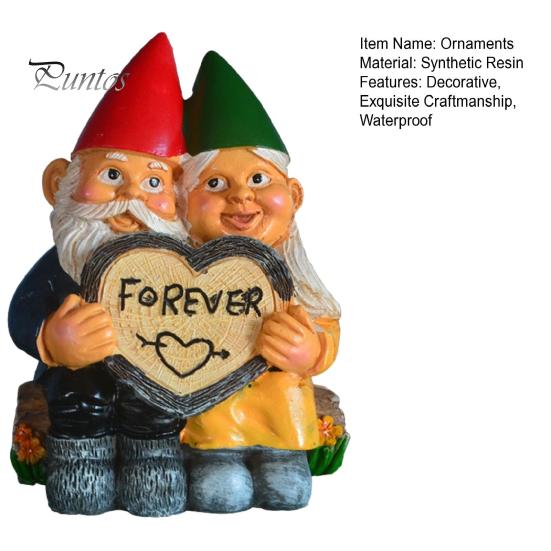 Romantic Decor for Terrace And Flower Bed Garden Gnome Couple Figurine Outdoor Decoration, Resin Sculpture Patio Yard Artistic Statues Home