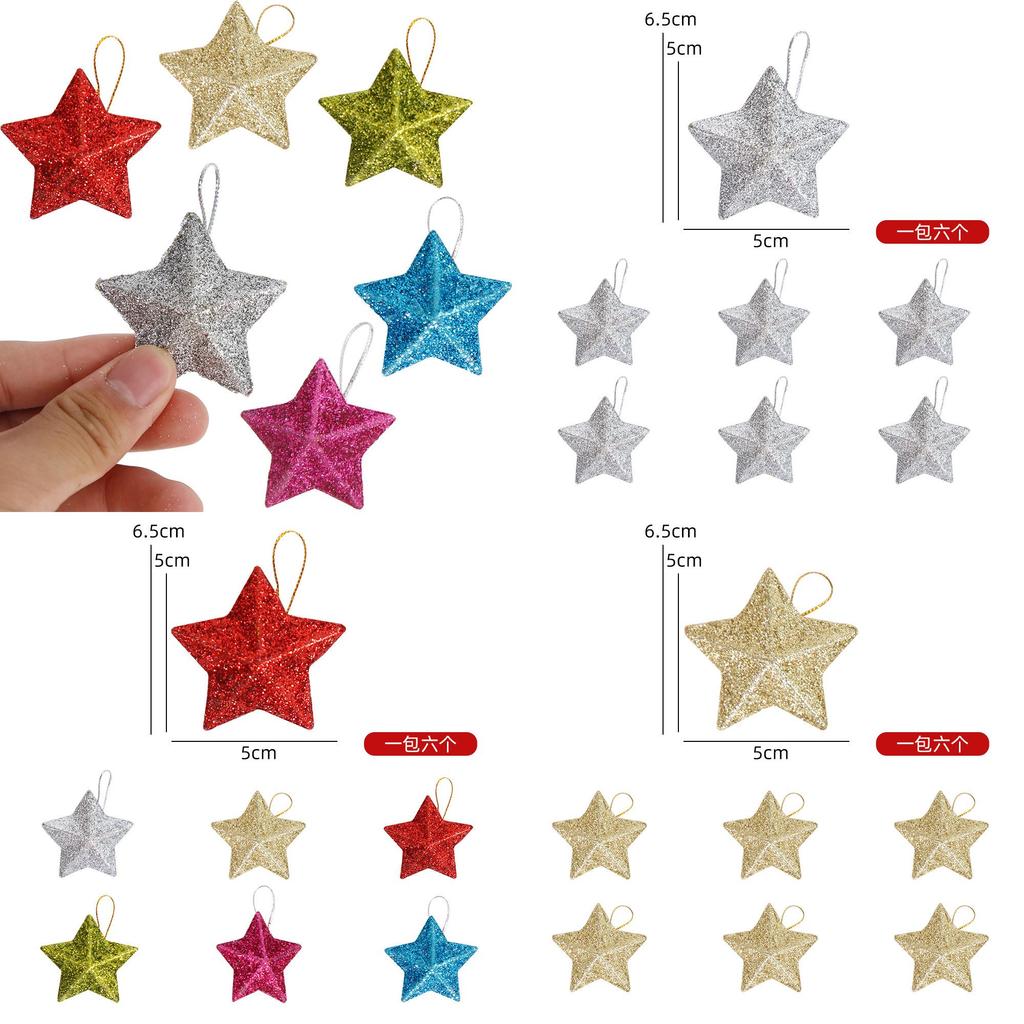 Eye-catching 3d Christmas Star Tree Ornaments Festive Decorations For Xmas Festivities