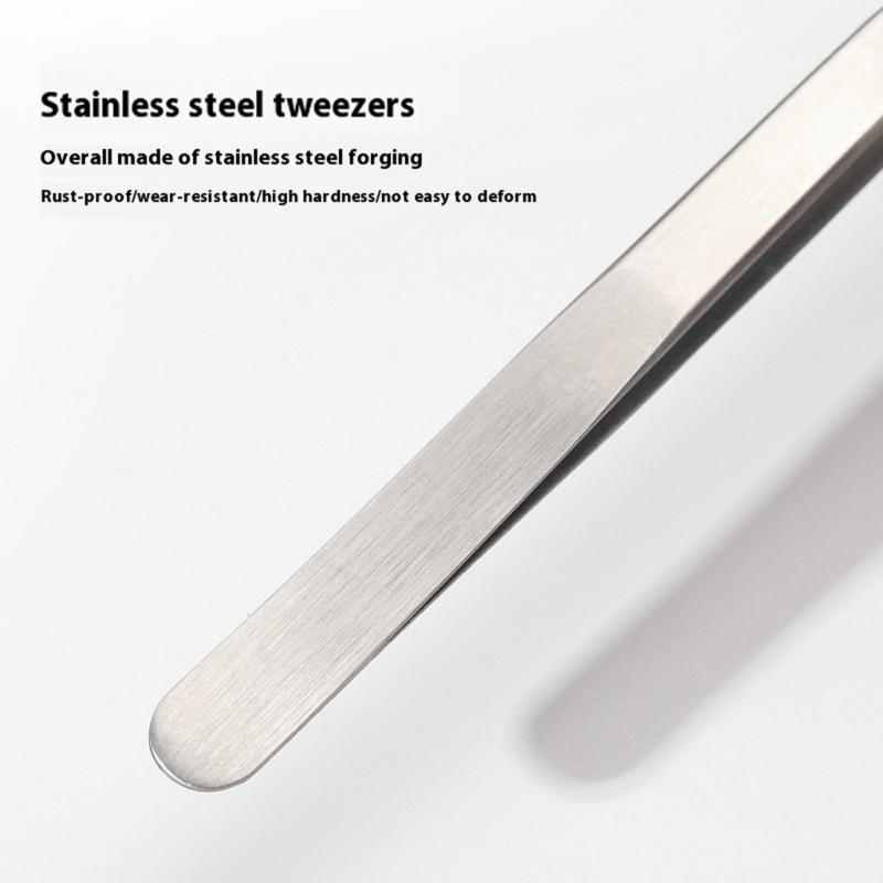 High Temperature Resistant Anti Slip Grip Ceramic Head Reverse Tweezers Industrial Stainless Steel Multipurpose Design