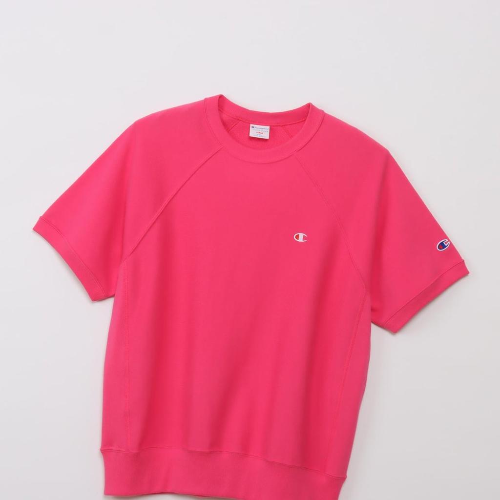 Champion Men's Reverse Weave Short Sleeve Sweatshirt 10oz French Terry Crew Neck Cotton Raglan Sleeve C3-D011