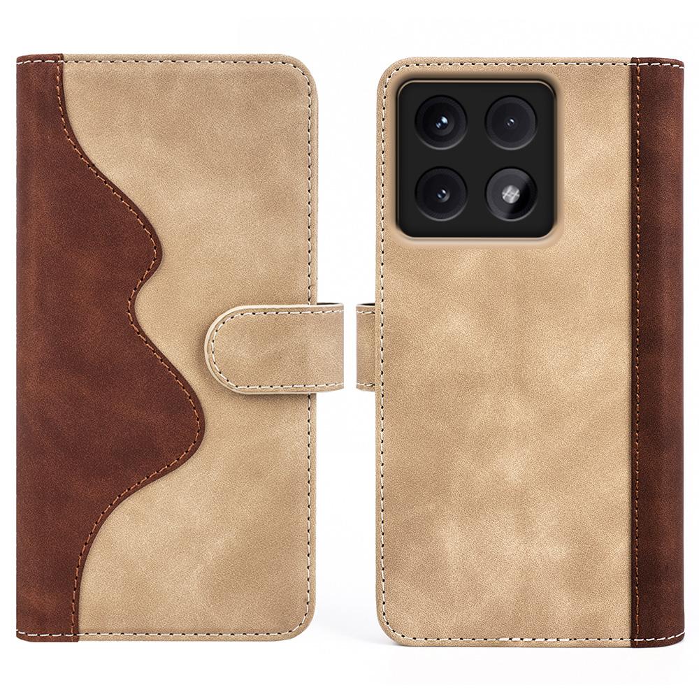 For Xiaomi 14T Pro Wallet Case Leather Phone Cover Splicing Color