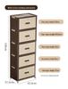 Vintage Style Folding Clothing Storage Cabinet, Thickened Multi-layer Design, Large Capacity, No Installation Required for Home Bedroom.