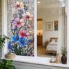 Rainbow Window Privacy Film, Decorative Static Cling Stickers, Heat Control & UV Blocking Glass Cling, Waterproof 100x45cm Static Glass Sticker for