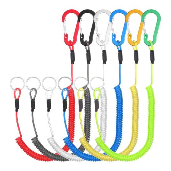 Anti-lost Rope with Carabiner Boating Fishing Lanyard Heavy Duty Pliers Tools Multifunctional Outdoor Retractable Coiled Tether