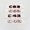 ABS 3D Car Trunk Bicolor letters Logo Badge Decals Sticker For C43 C63 C63S Emblem W204 W205 W206 Series