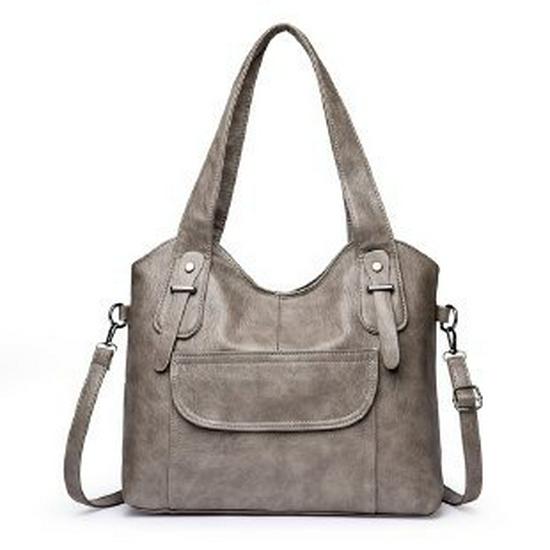 Women's Crossbody Tote - Trendy Soft Leather Large-Capacity Shoulder Bag for Middle-Aged Women