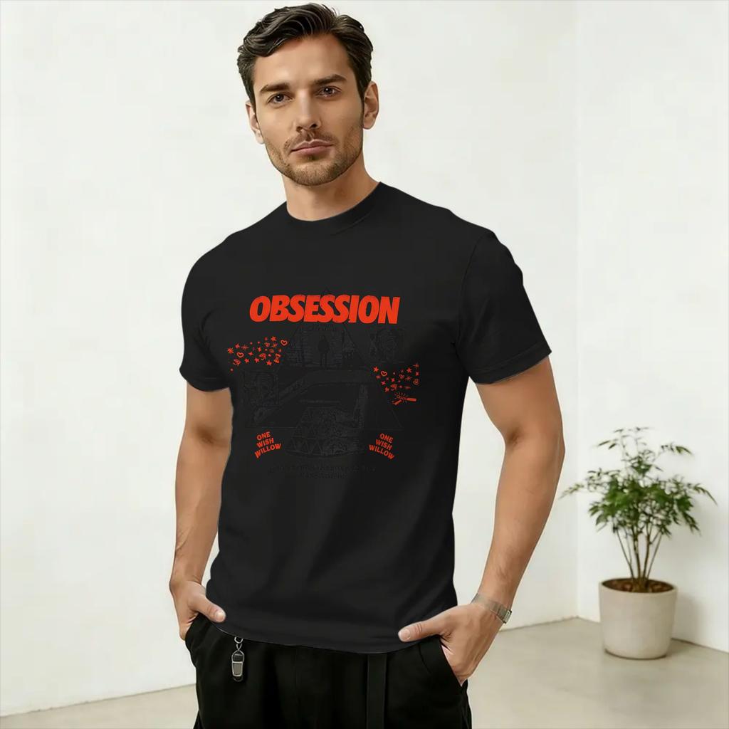 Obsession One Wish Weide T-Shirt Sommer Trend T-Shirts Unisex Baumwolle Rundhals Große Größen 5XL Top T-Shirts Kurzarm Lustiges T-Shirt