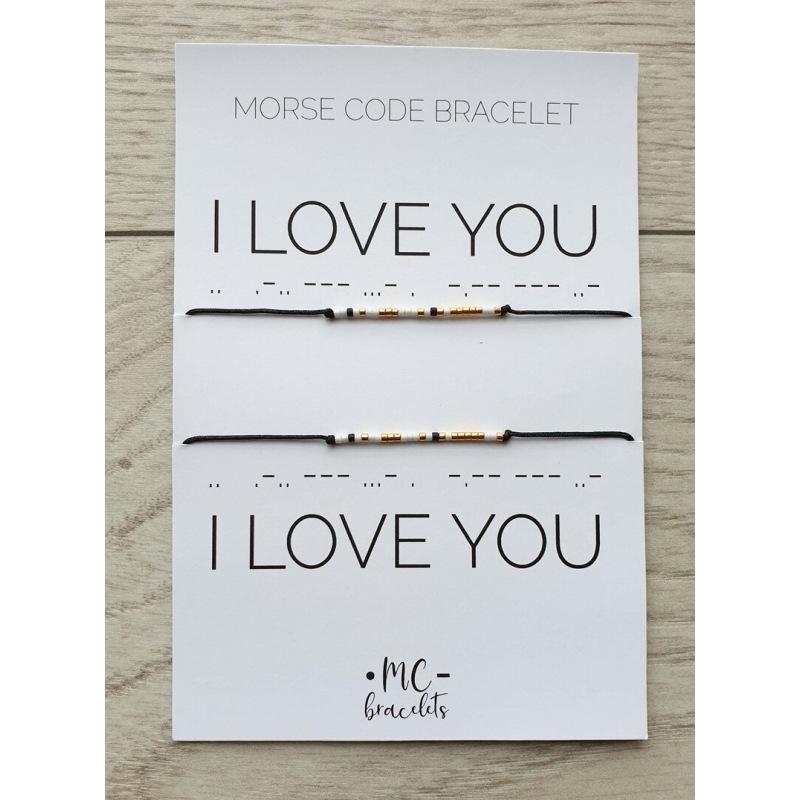 JYL TS Bracelet  Bohemian Morse Code Weave With Card Invokes Mystery & Connection