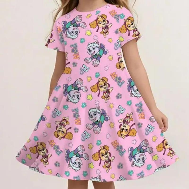 Fashion Paw Patrol Sundress For Girls Summer Casual Beach