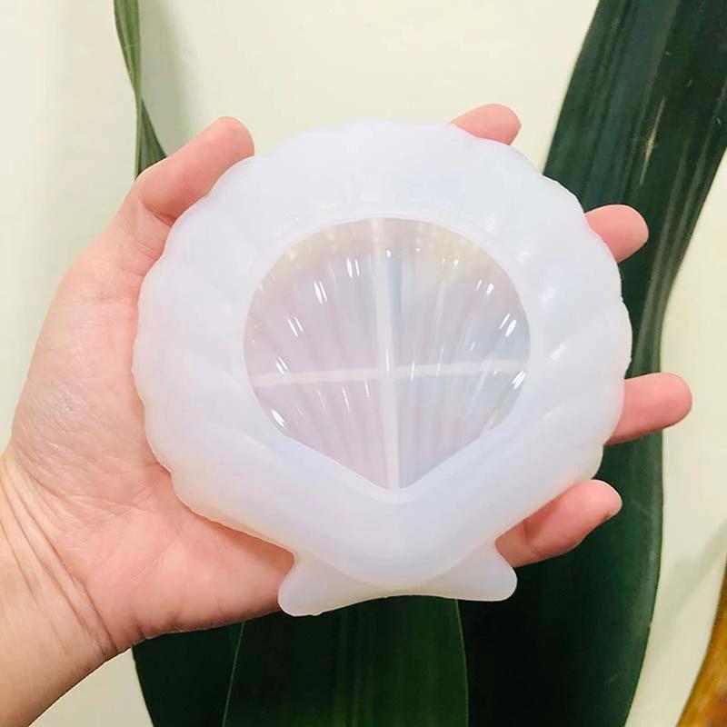 Concrete Silicone Mold Shell Shape Jewelry Storage Scallop Glue Tray Mold