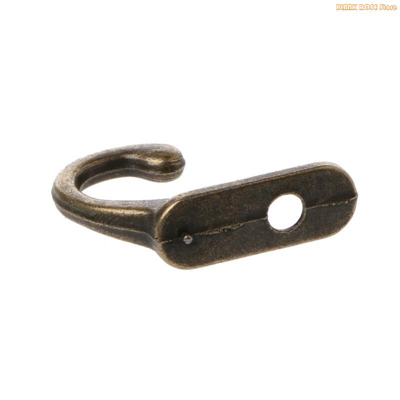 K1AE 10x Zinc Alloy Coat Hooks Vintage Bronze Hangers Wall Hooks Small Entryway Hooks