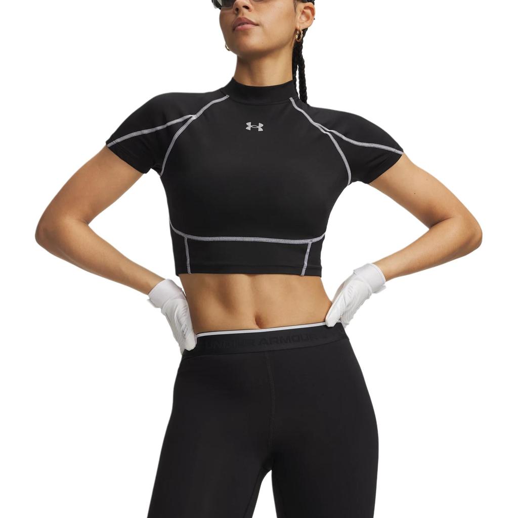 Under Armour Round Neck Logo Short Sleeve Pullover T-Shirt Women tops 6014710-008