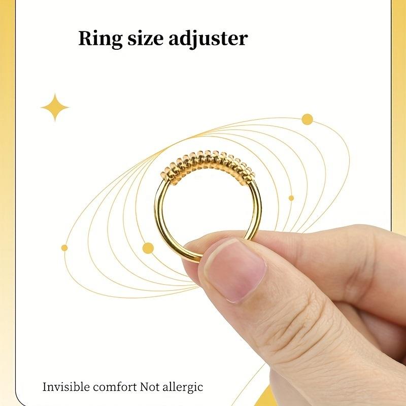 Transparent Spiral Ring Adjuster Set Invisible Silicone Guards for Loose Rings 4 Sizes Secure Fit for Men and Women