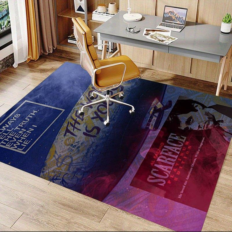 1pc Scarface Office Carpet Chair Mats Soft, Comfortable, All Season,Perfect for Home, Bedroom, or Office Decor, Perfect Gift for
