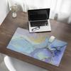 Protective Decorative Mat for Office Table Abstract Watercolor 90x45 Cm