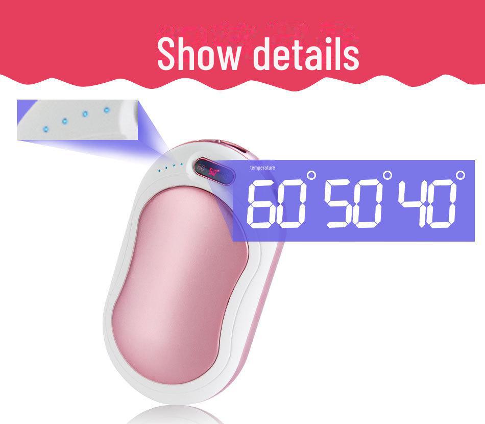 Dual-Function Hand Warmer & USB Power Bank with Heating & Vibration Massage