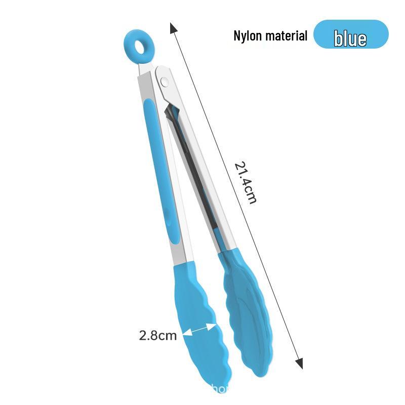 High-Temperature Resistant 430 Stainless Steel Anti-Scald BBQ Tongs for Outdoor and Kitchen Use
