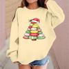 Children's Fashionable Casual Long-sleeved Loose Christmas Print Pullover Sweatshirt