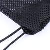 Mesh Drawstring Backpack Bag Breathable Grocery Fruit Storage Sack Multifunction Foldable Ventilated Net Pouch For Sports Gym